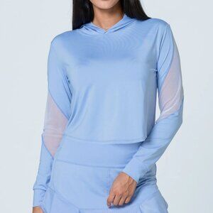 Lucky in Love long sleeve LAVENDER LOVE tennis top shirt pullover hoodie Size XS